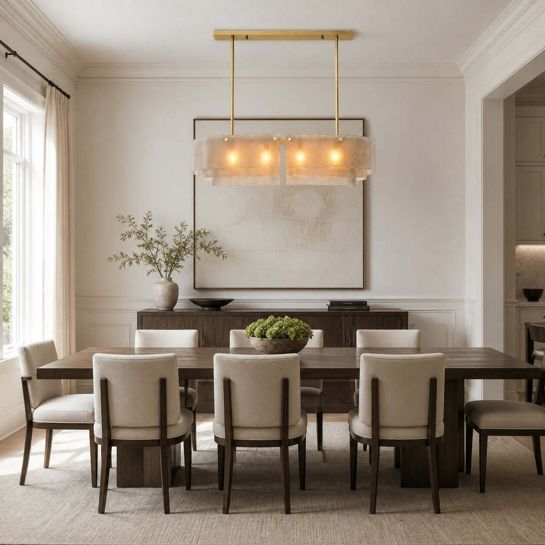 Zeritho Chandelier – American Style Glass Dining Room Light