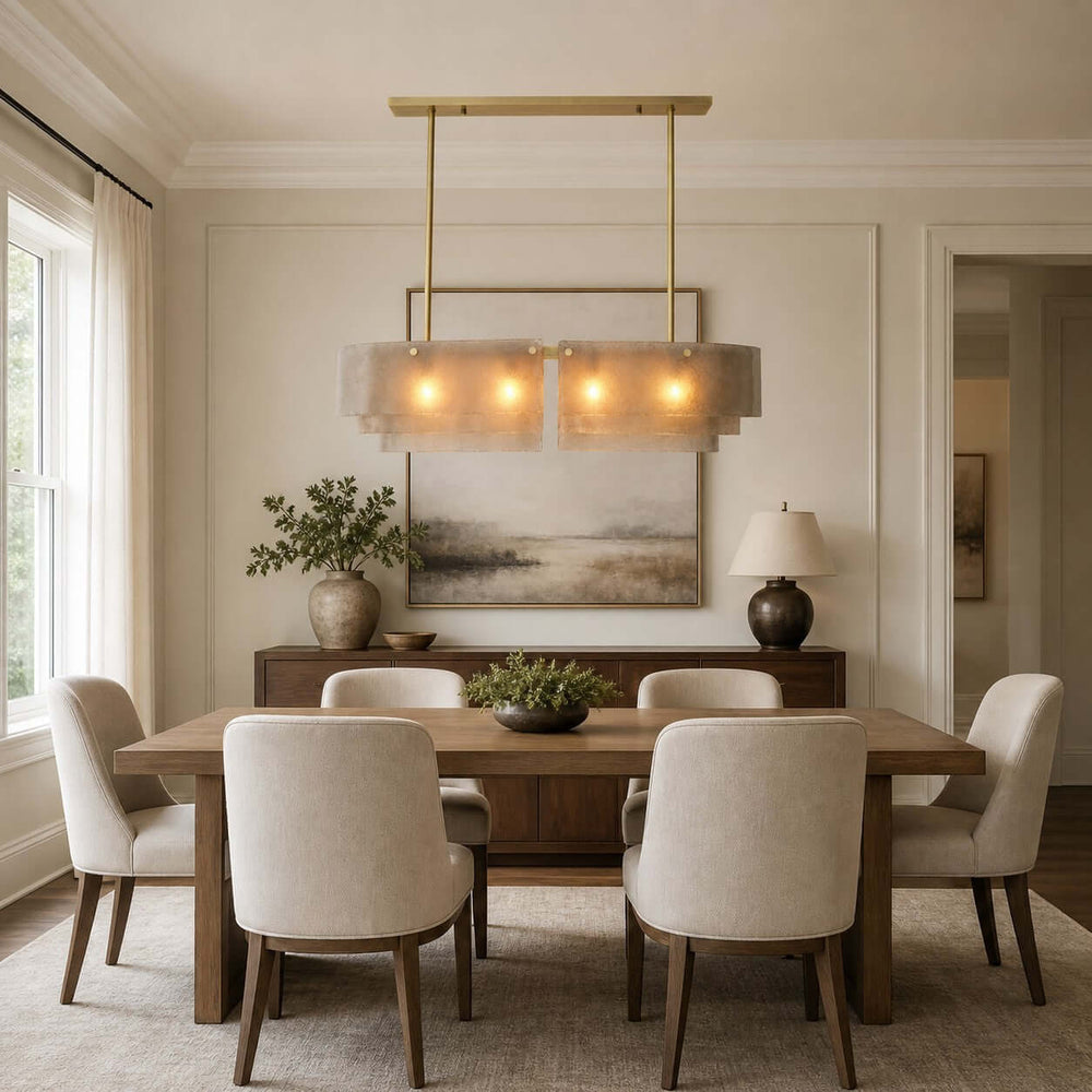 Zeritho Chandelier – American Style Glass Dining Room Light