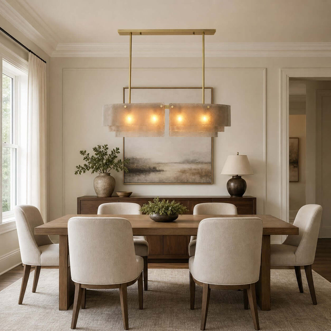 Zeritho Chandelier – American Style Glass Dining Room Light
