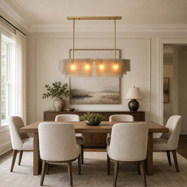 Zeritho Chandelier – American Style Glass Dining Room Light