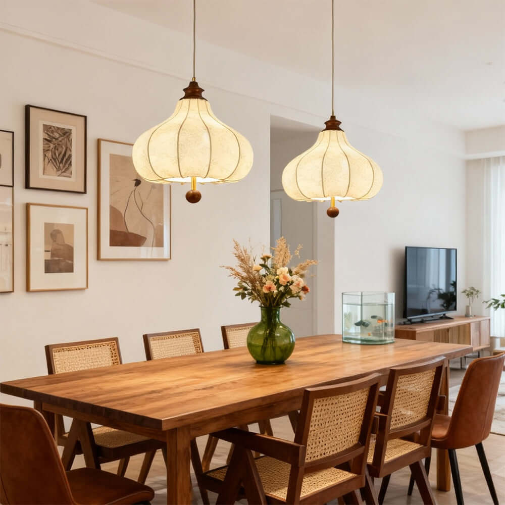 Zerumo Pendant Lamp – French Vintage Fabric Dining Light