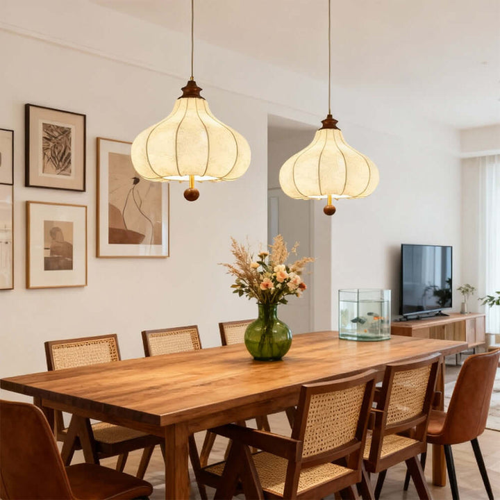 Zerumo Pendant Lamp – French Vintage Fabric Dining Light