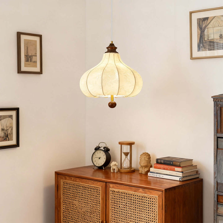 Zerumo Pendant Lamp – French Vintage Fabric Dining Light