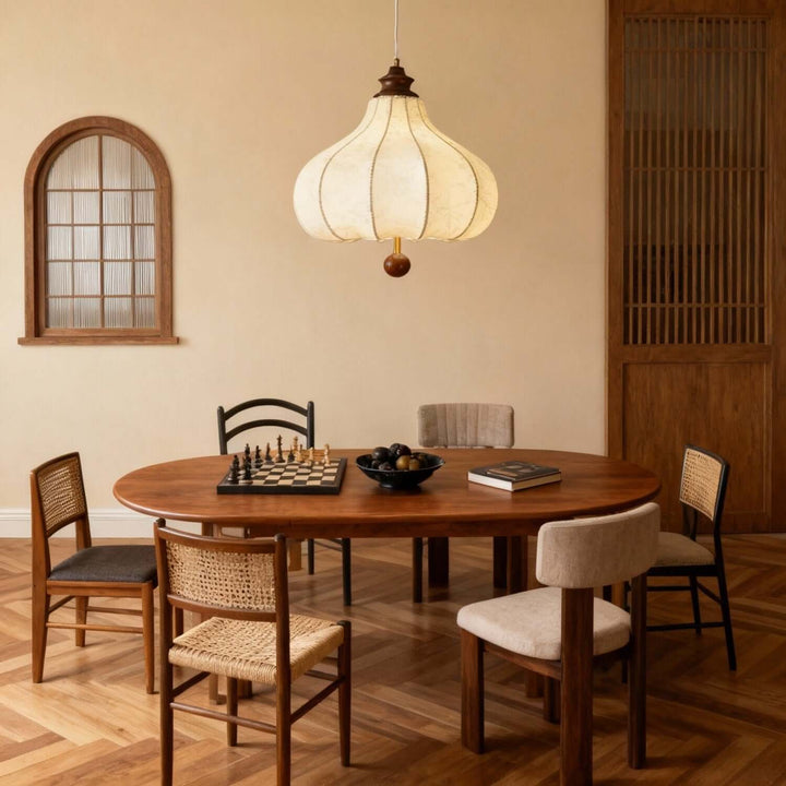 Zerumo Pendant Lamp – French Vintage Fabric Dining Light