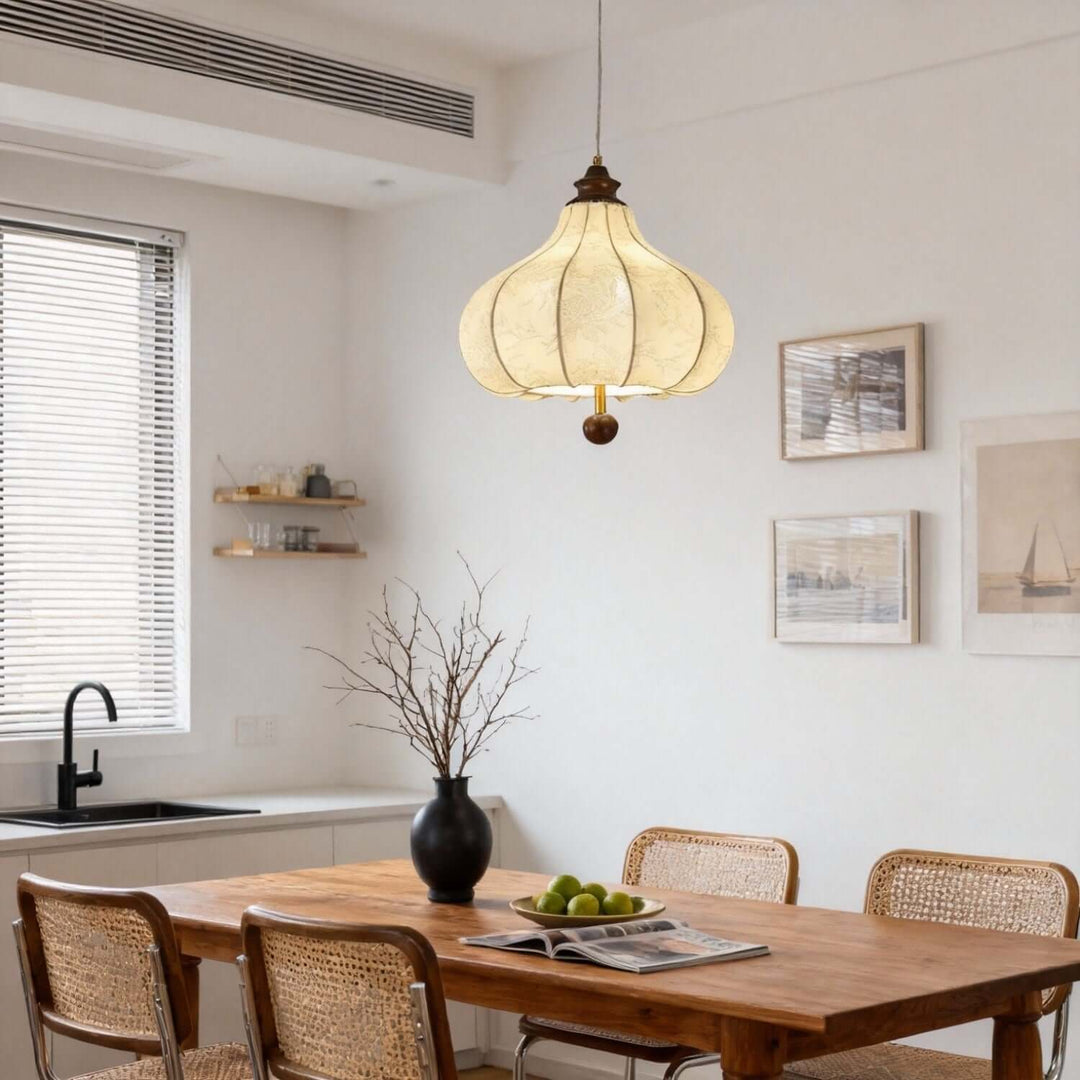 Zerumo Pendant Lamp – French Vintage Fabric Dining Light