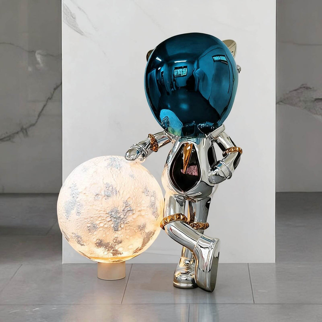 Zevilo Art Deco Sculpture – Modern Chrome Art Deco Ornament