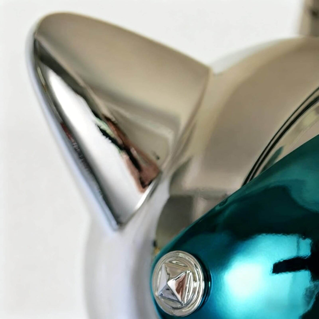 Zevilo Art Deco Sculpture – Modern Chrome Art Deco Ornament
