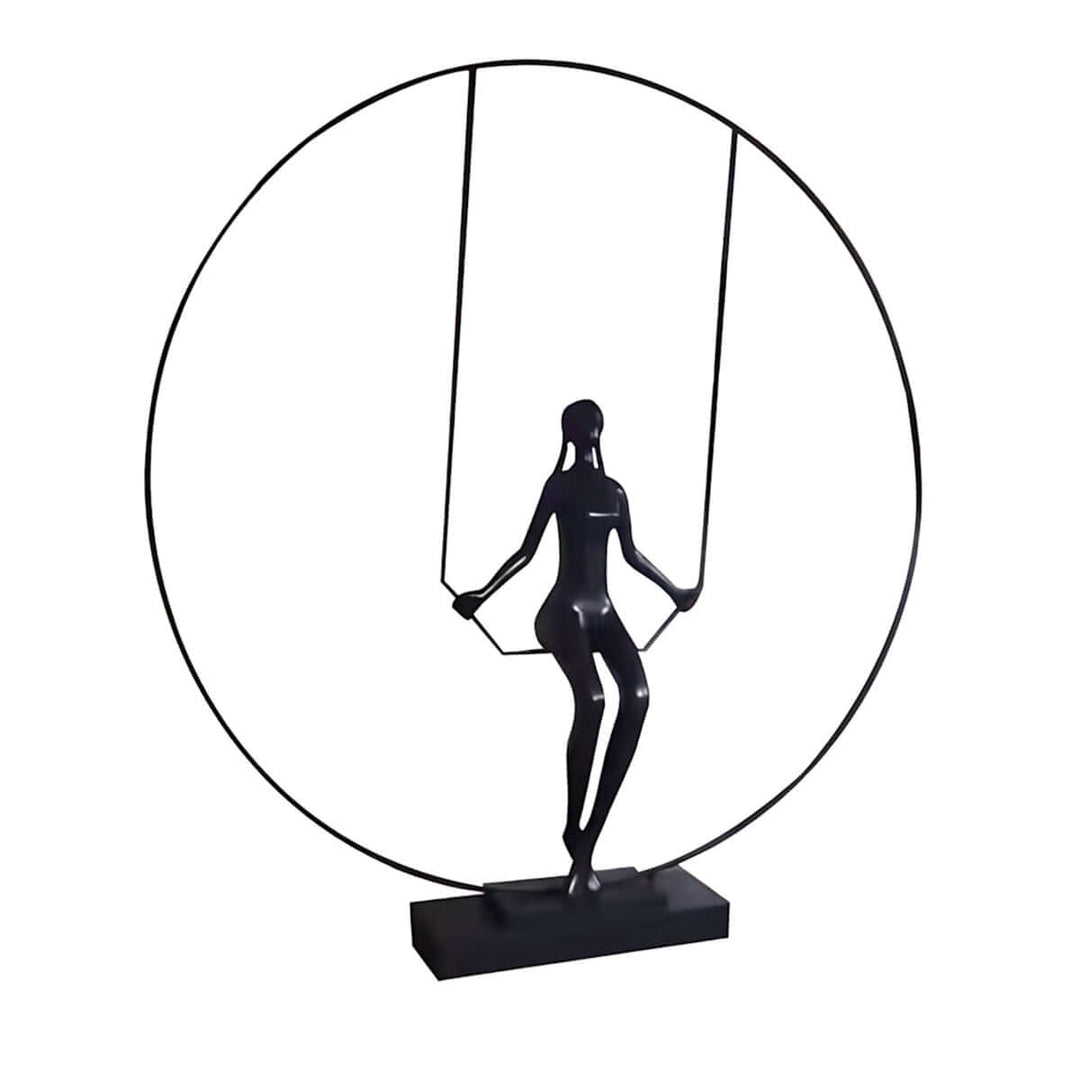 Zinelo Sculpture – Modern Resin Sculpture Swing Design