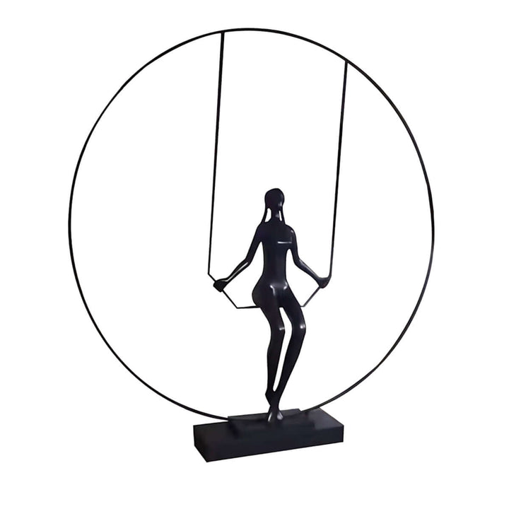 Zinelo Sculpture – Modern Resin Sculpture Swing Design