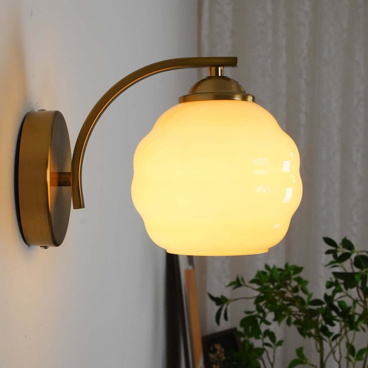 Zirona Wall Lamp – Vintage Bedroom Glass Wall Light