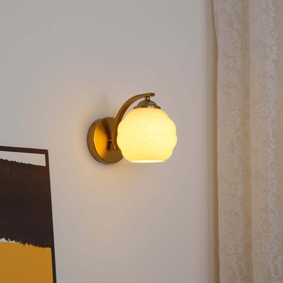 Zirona Wall Lamp – Vintage Bedroom Glass Wall Light