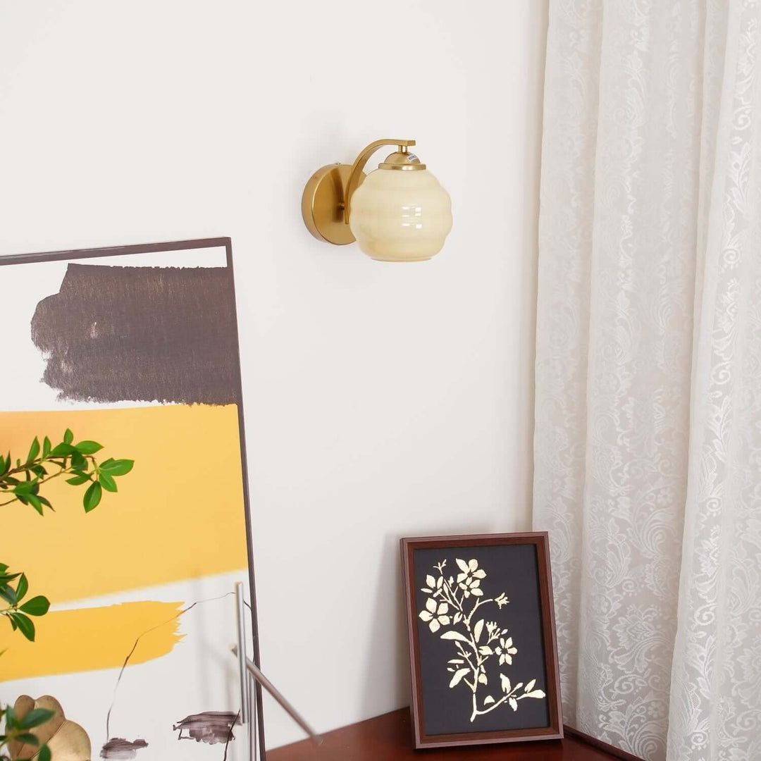 Zirona Wall Lamp – Vintage Bedroom Glass Wall Light