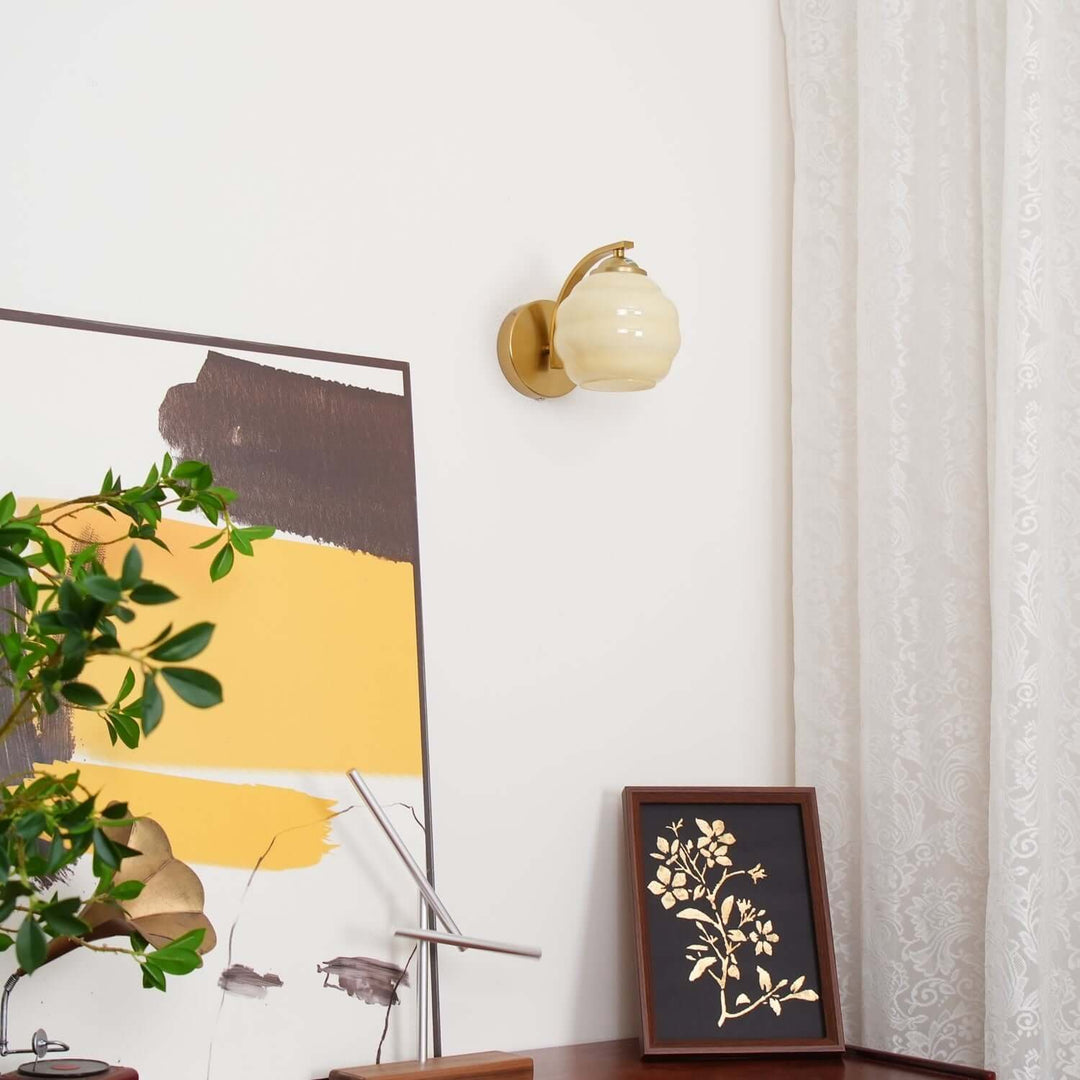 Zirona Wall Lamp – Vintage Bedroom Glass Wall Light