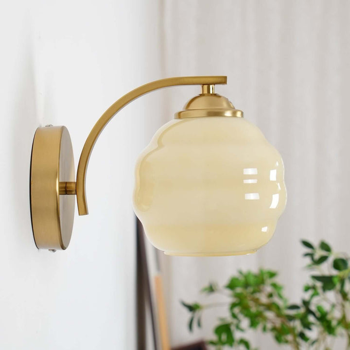 Zirona Wall Lamp – Vintage Bedroom Glass Wall Light