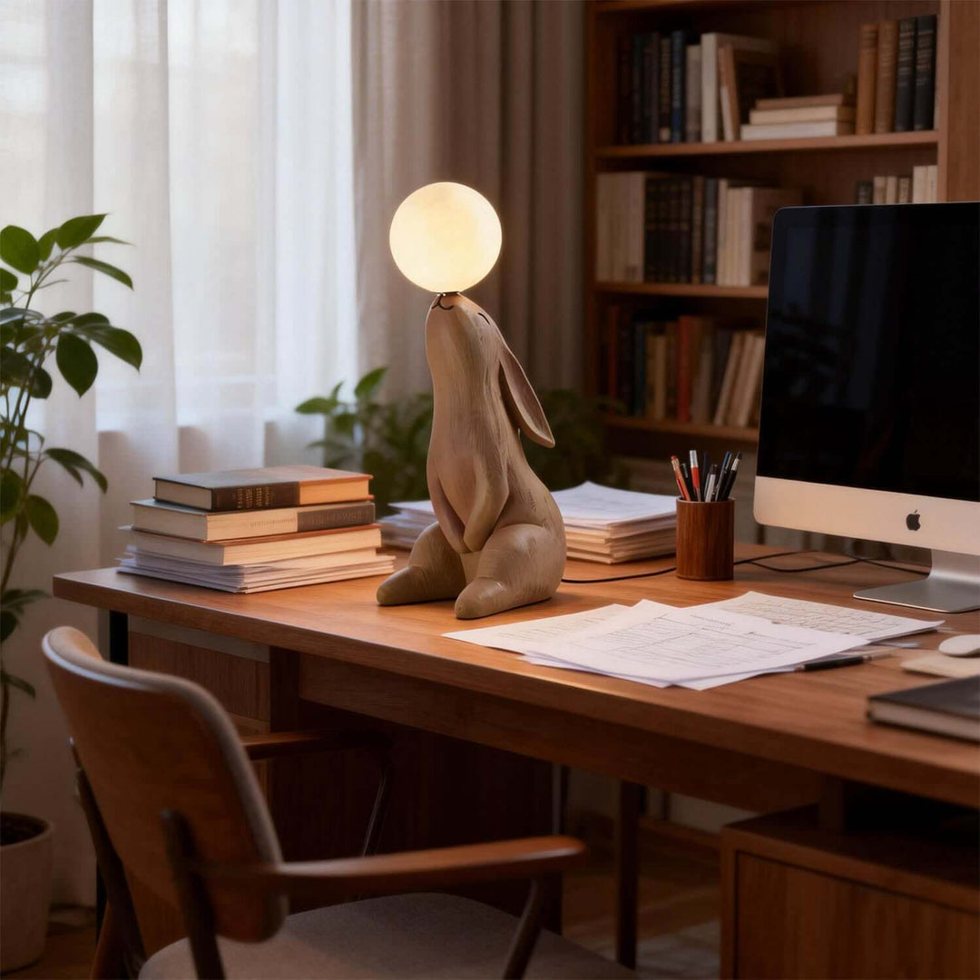 Zivora Table Lamp – Stylish Creative Rabbit Resin Lamp
