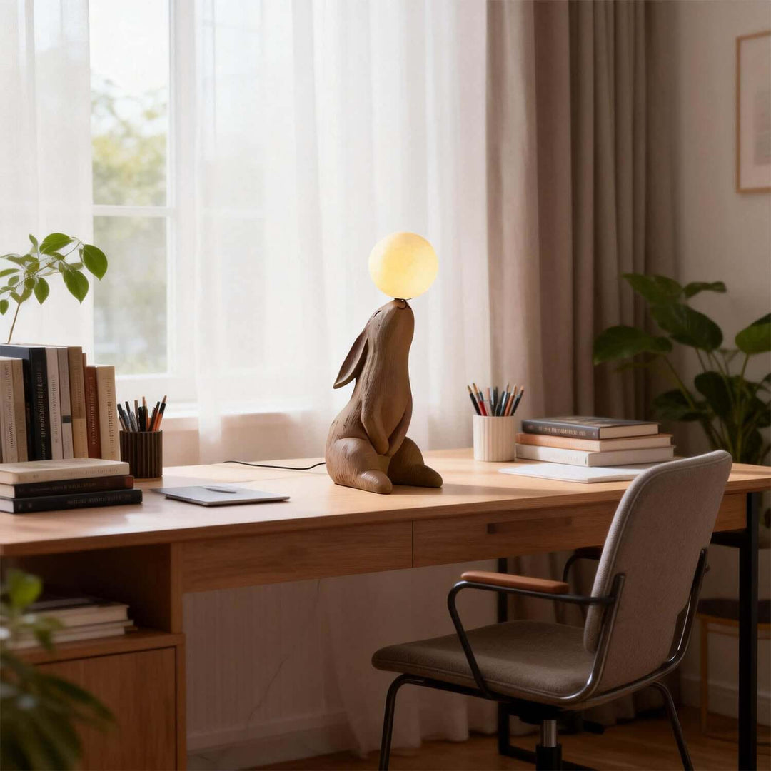 Zivora Table Lamp – Stylish Creative Rabbit Resin Lamp