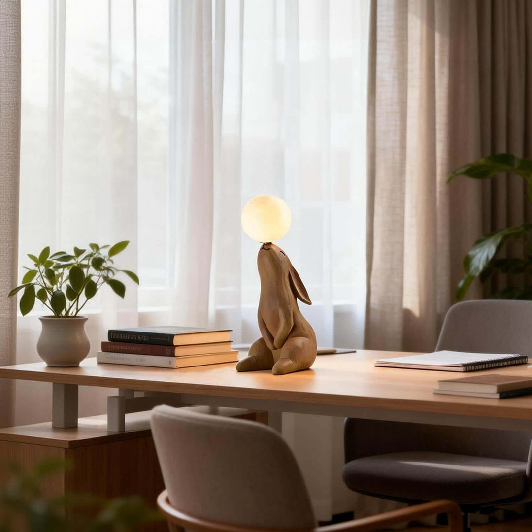 Zivora Table Lamp – Stylish Creative Rabbit Resin Lamp