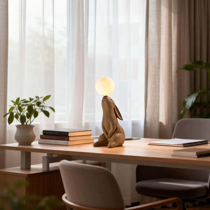 Zivora Table Lamp – Stylish Creative Rabbit Resin Lamp