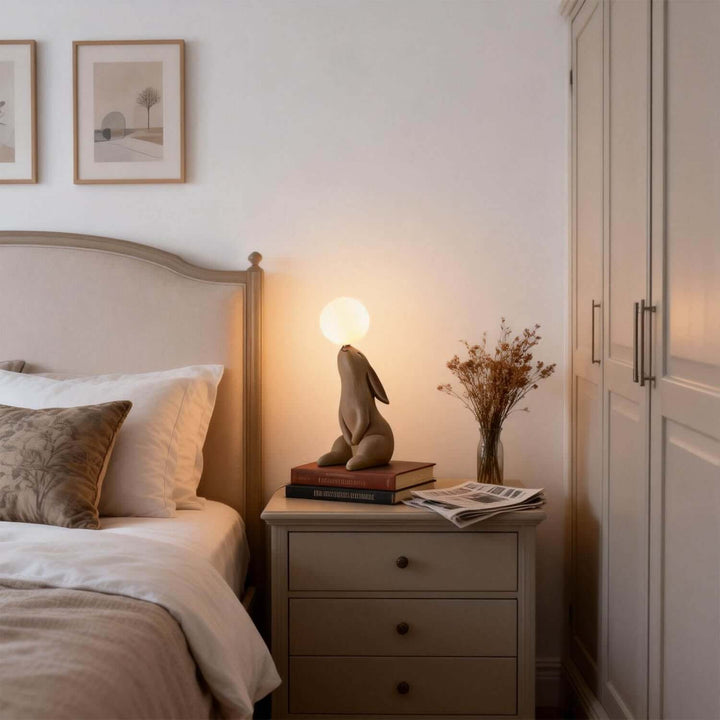 Zivora Table Lamp – Stylish Creative Rabbit Resin Lamp