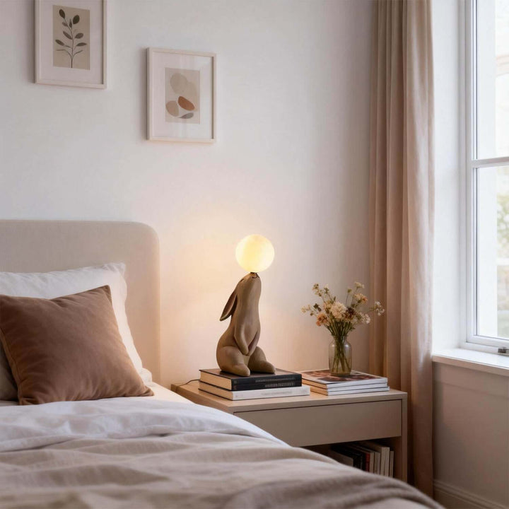 Zivora Table Lamp – Stylish Creative Rabbit Resin Lamp