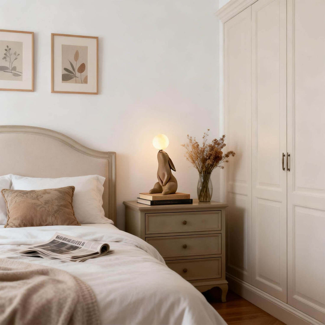Zivora Table Lamp – Stylish Creative Rabbit Resin Lamp