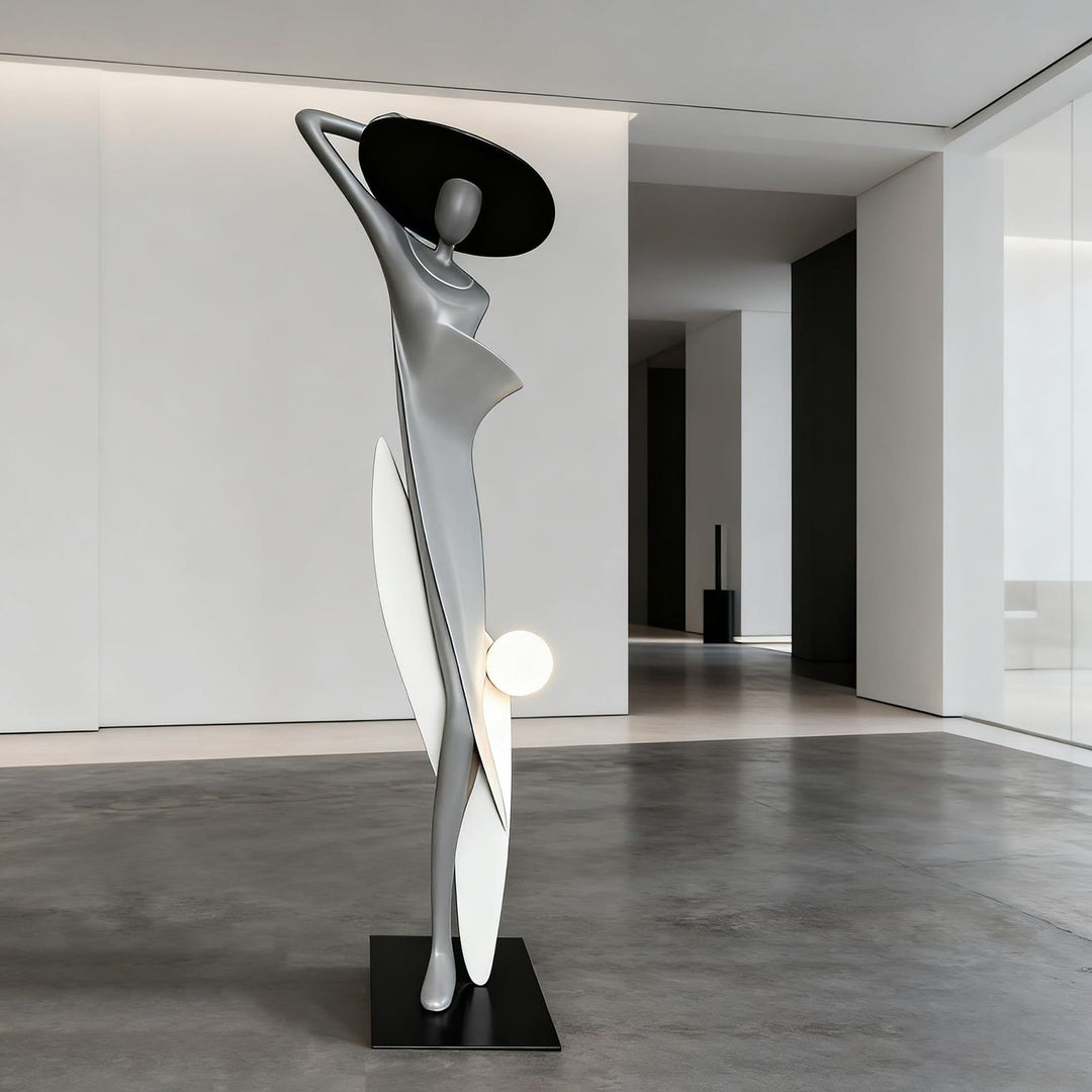 Zoleni Sculptural Floor Lamp - Art Deco Decorative Lamp for Living Room