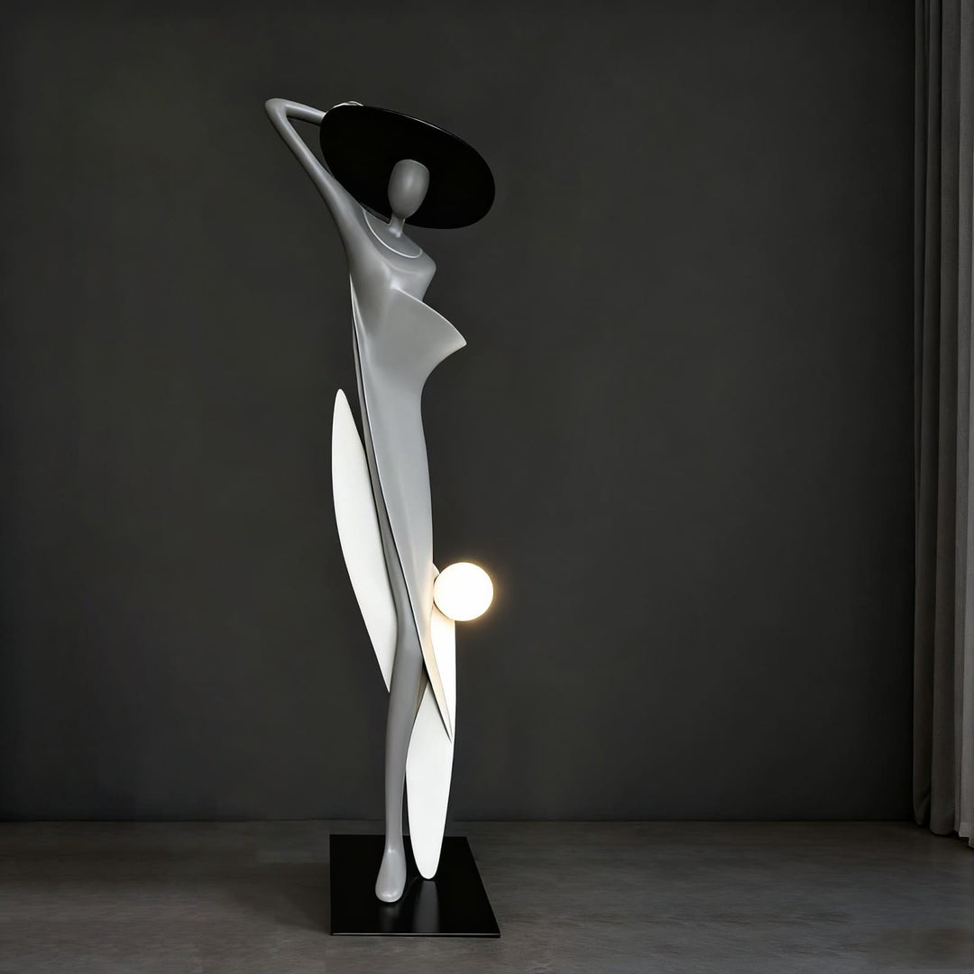 Zoleni Sculptural Floor Lamp - Art Deco Decorative Lamp for Living Room