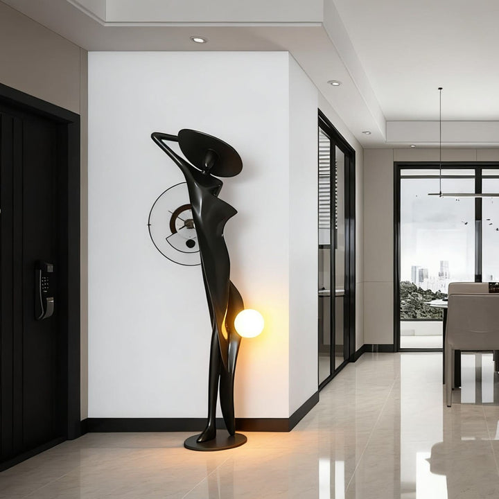 Zoleni Sculptural Floor Lamp - Art Deco Decorative Lamp for Living Room