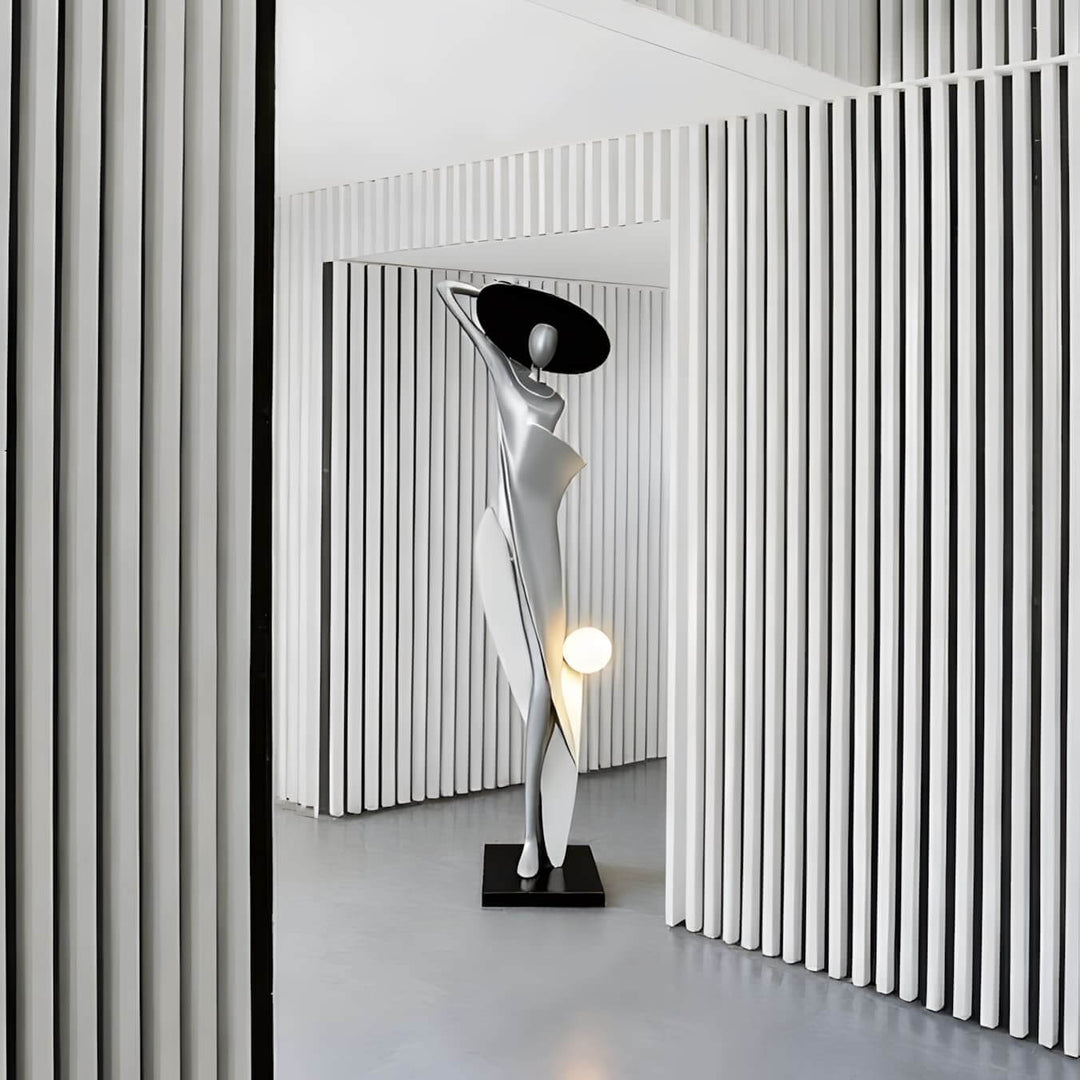 Zoleni Sculptural Floor Lamp - Art Deco Decorative Lamp for Living Room