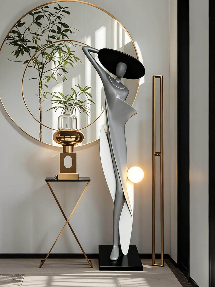 Zoleni Sculptural Floor Lamp - Art Deco Decorative Lamp for Living Room