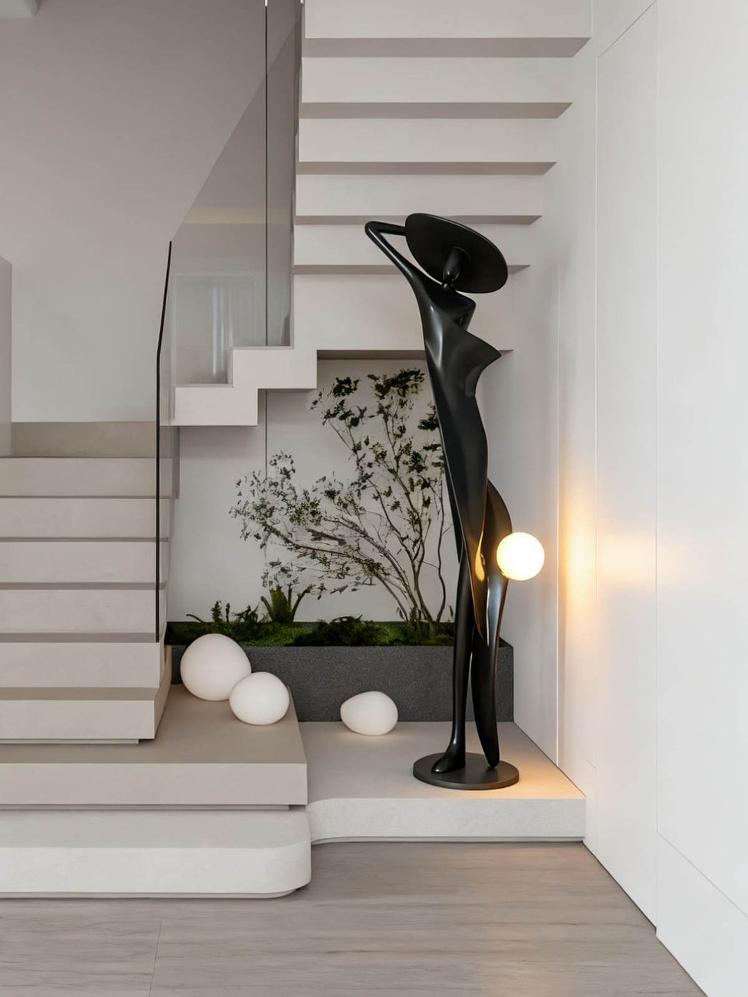 Zoleni Sculptural Floor Lamp - Art Deco Decorative Lamp for Living Room