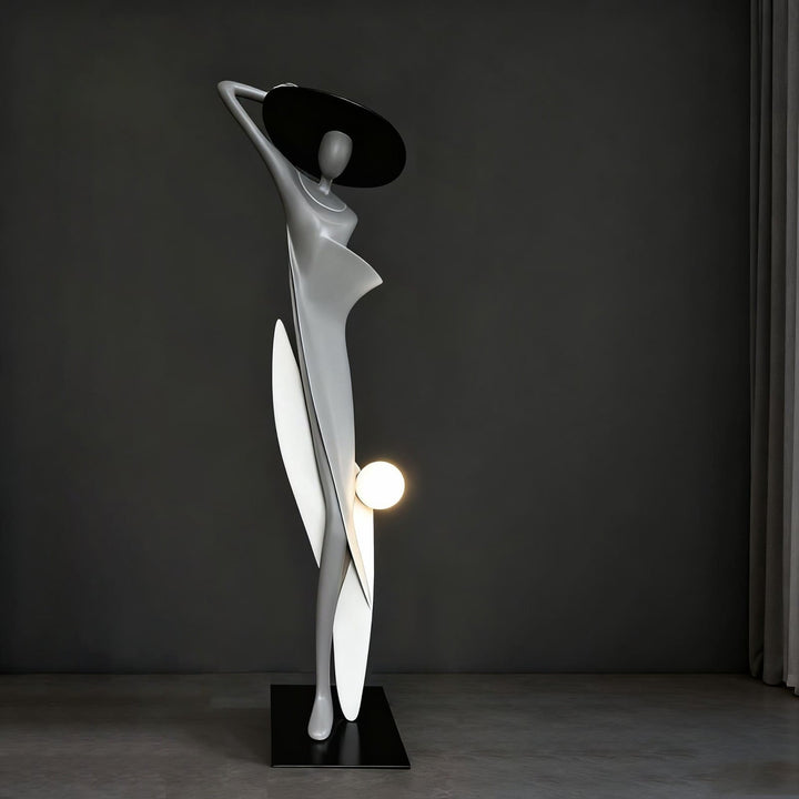 Zoleni Sculptural Floor Lamp - Art Deco Decorative Lamp for Living Room