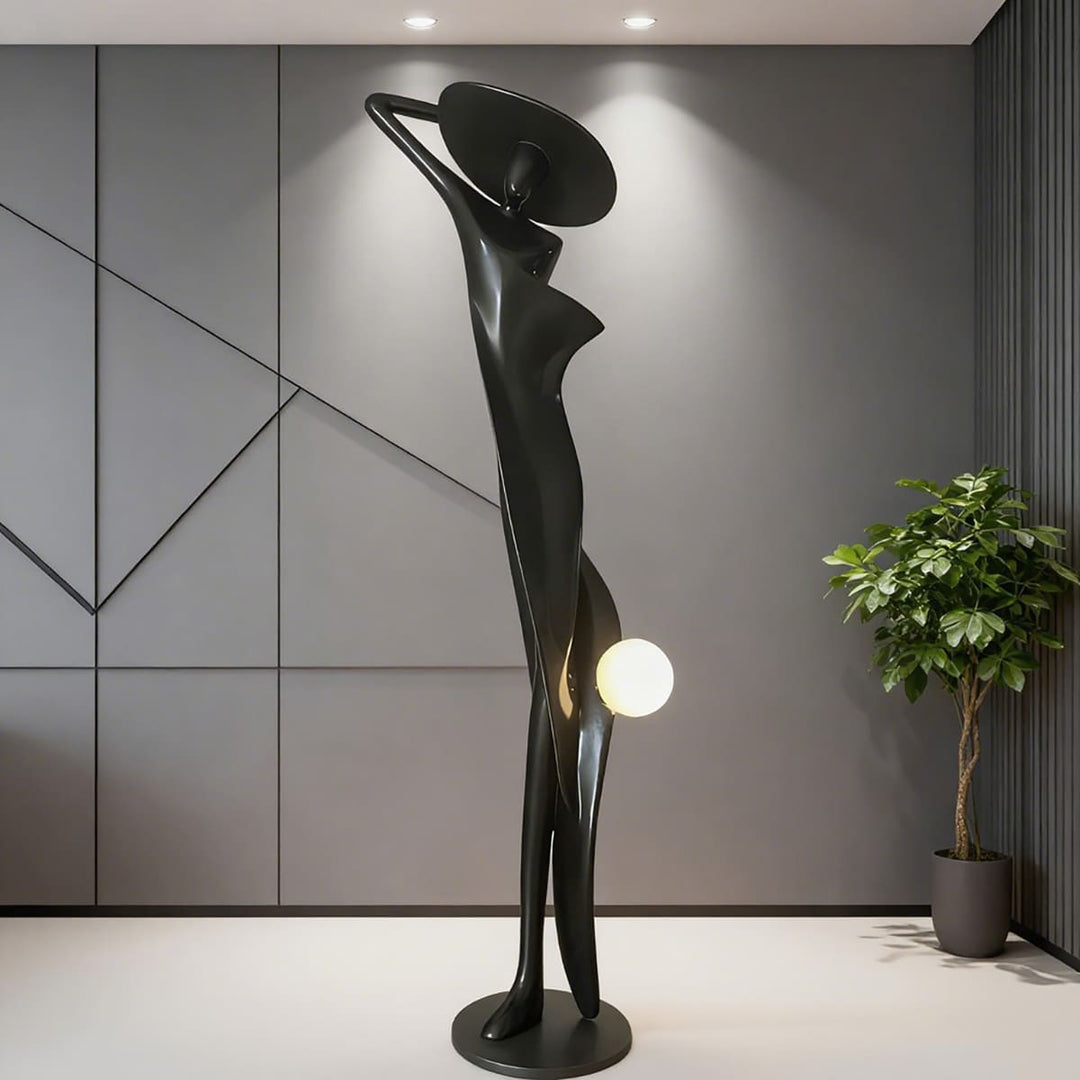 Zoleni Sculptural Floor Lamp - Art Deco Decorative Lamp for Living Room
