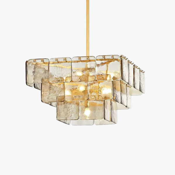 chandelierデスク Zorvexa Glass Chandelier – French Glass Lighting for Dining Rooms