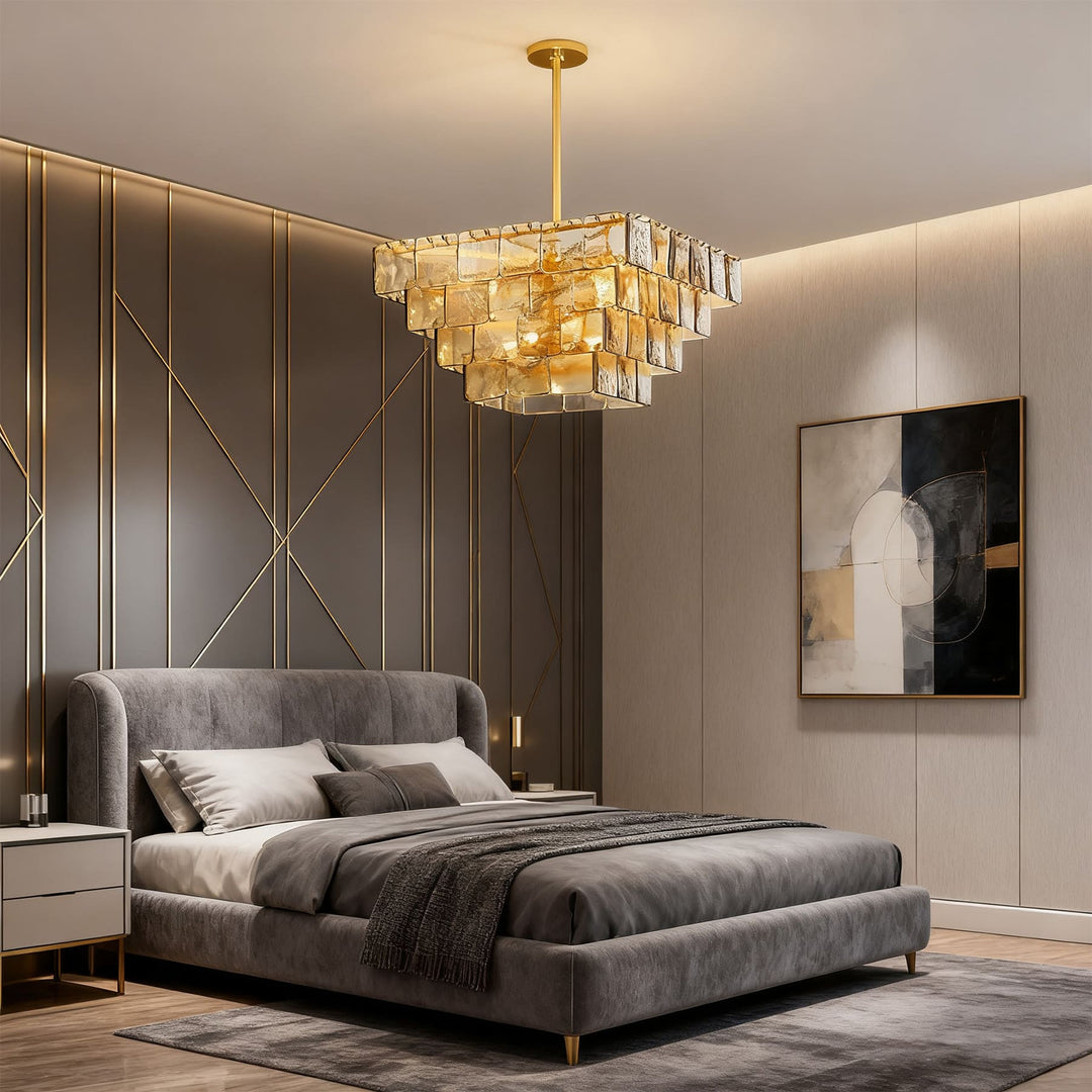 Zorvexa Glass Chandelier