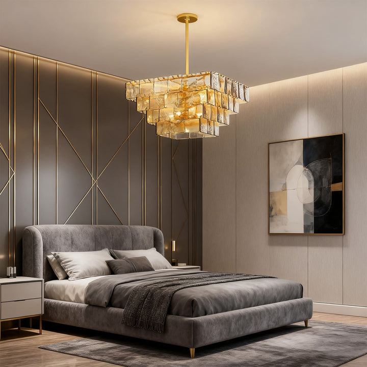 Zorvexa Glass Chandelier