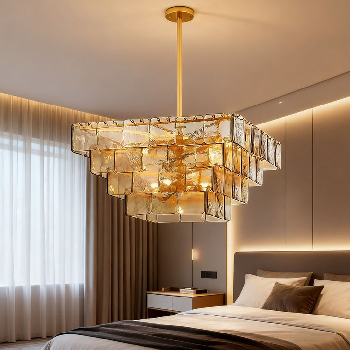 Zorvexa Glass Chandelier
