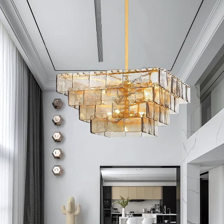 Zorvexa Glass Chandelier
