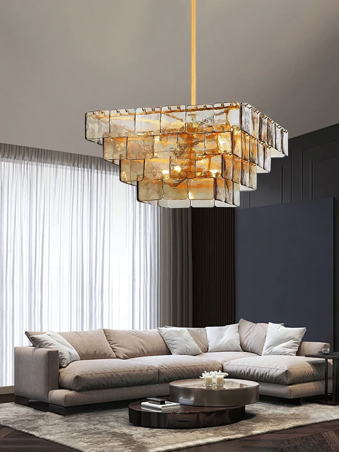 Zorvexa Glass Chandelier