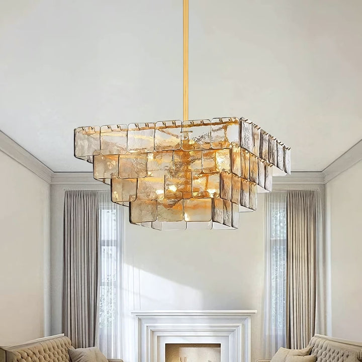 Zorvexa Glass Chandelier