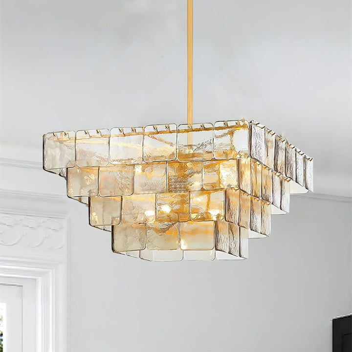 Zorvexa Glass Chandelier
