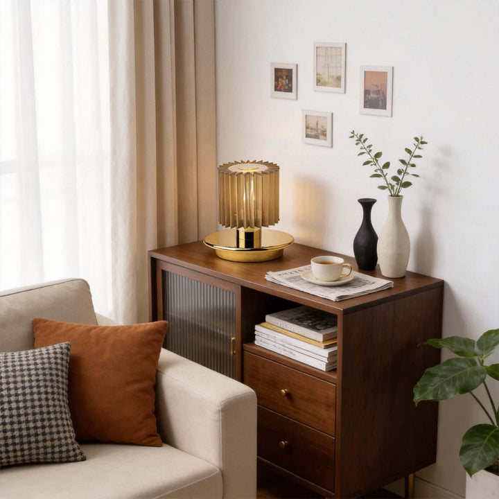 Zorvixa Table Lamp – American Simple Fabric Bedside Lamp