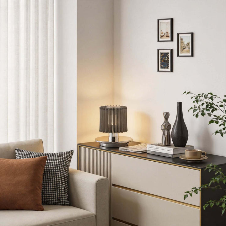 Zorvixa Table Lamp – American Simple Fabric Bedside Lamp