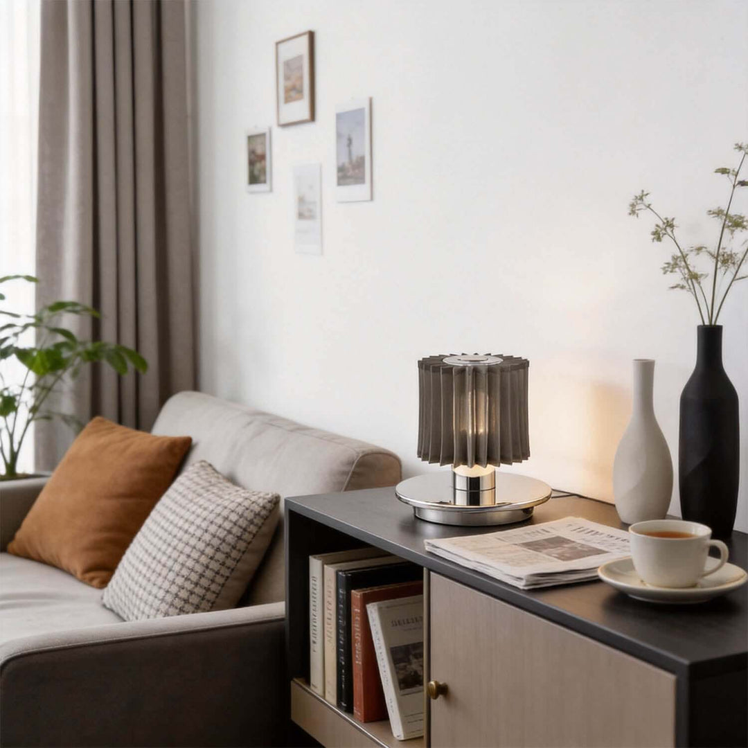 Zorvixa Table Lamp – American Simple Fabric Bedside Lamp