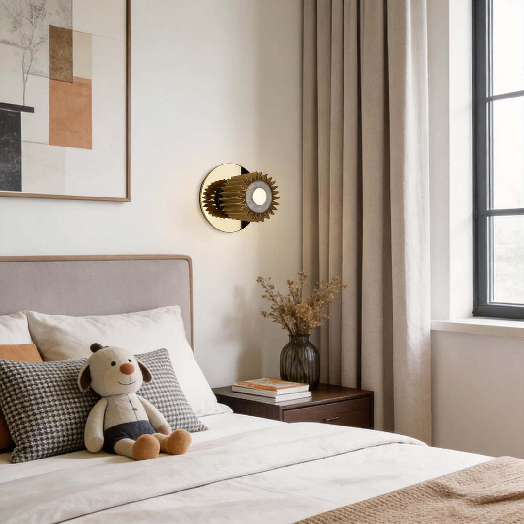 Zorvixa Wall Light - Minimal Pleated Fabric Corridor Wall Light