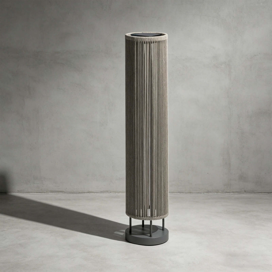 Zuneli Solar Floor Lamp - Portable Braided Rope LED Lamp