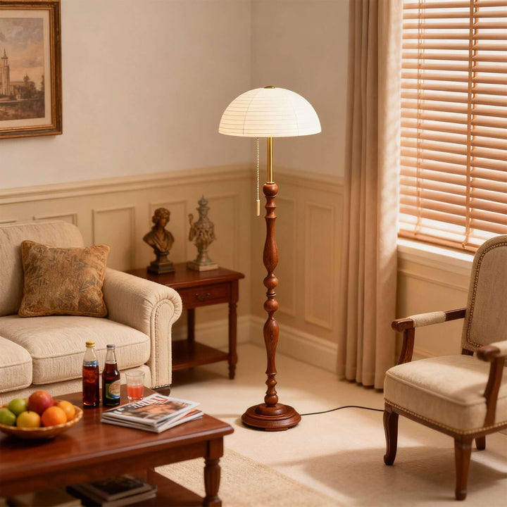 Zuremi Floor Lamp – French Retro Wabi-sabi Silk-like Lamp