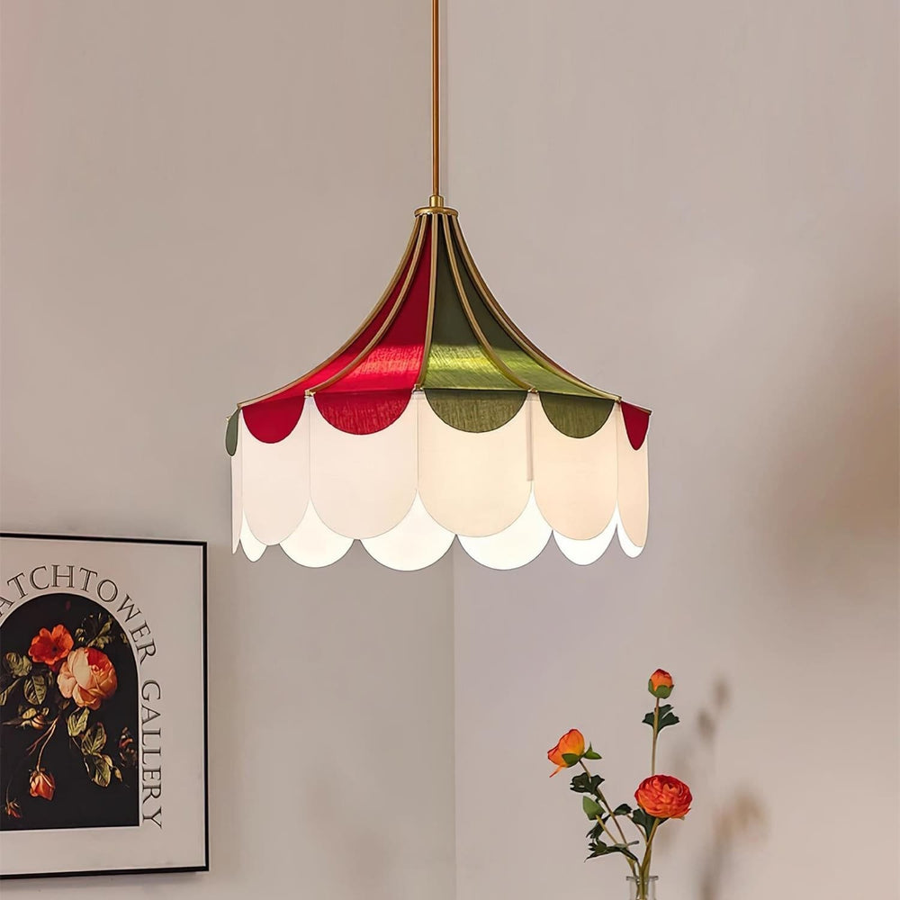 Zylaris Pendant Lighting – Contemporary Fabric Metal Light for bedroom