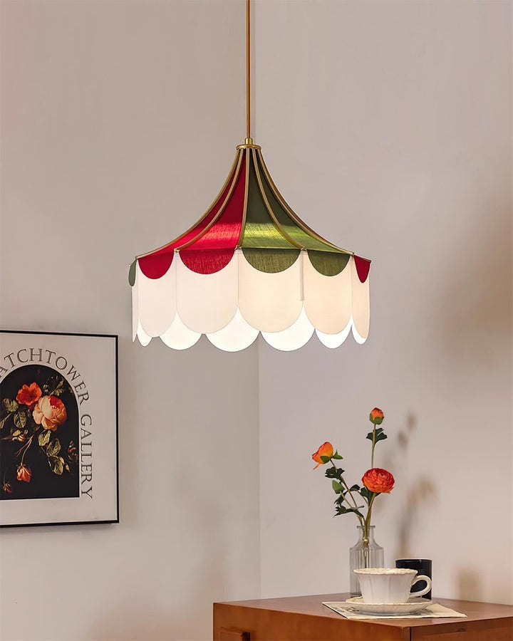 Zylaris Pendant Lighting – Contemporary Fabric Metal Light for bedroom