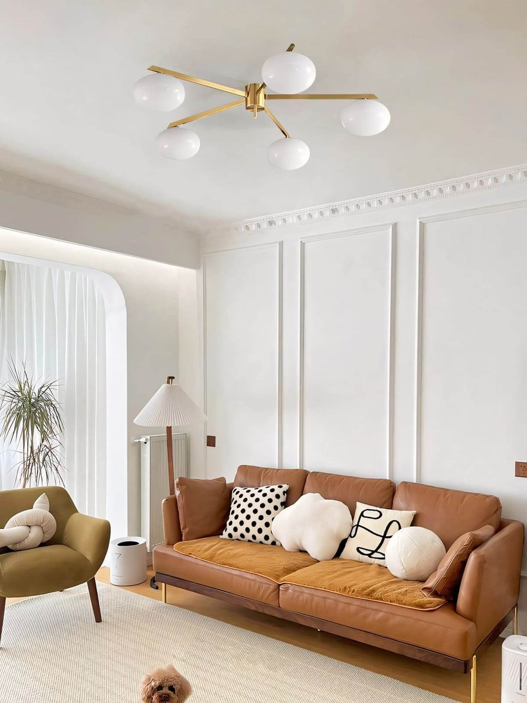 Zylor Ceiling Light | Modern Minimalist Milky White Glass Lamp